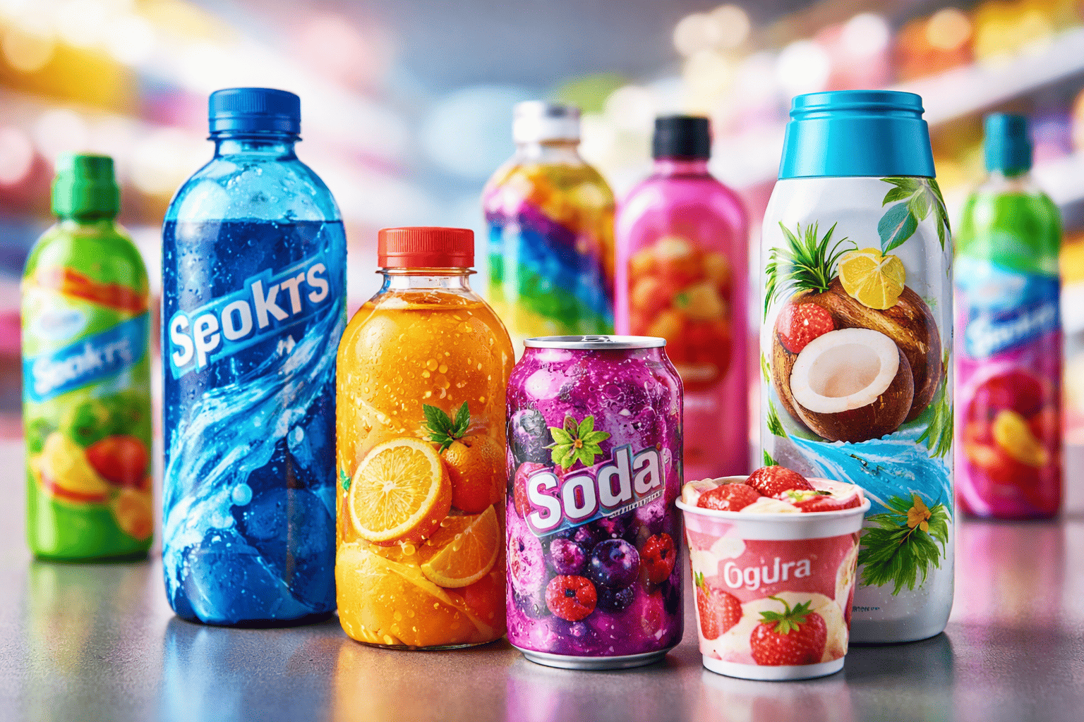 Packaging products on shelf